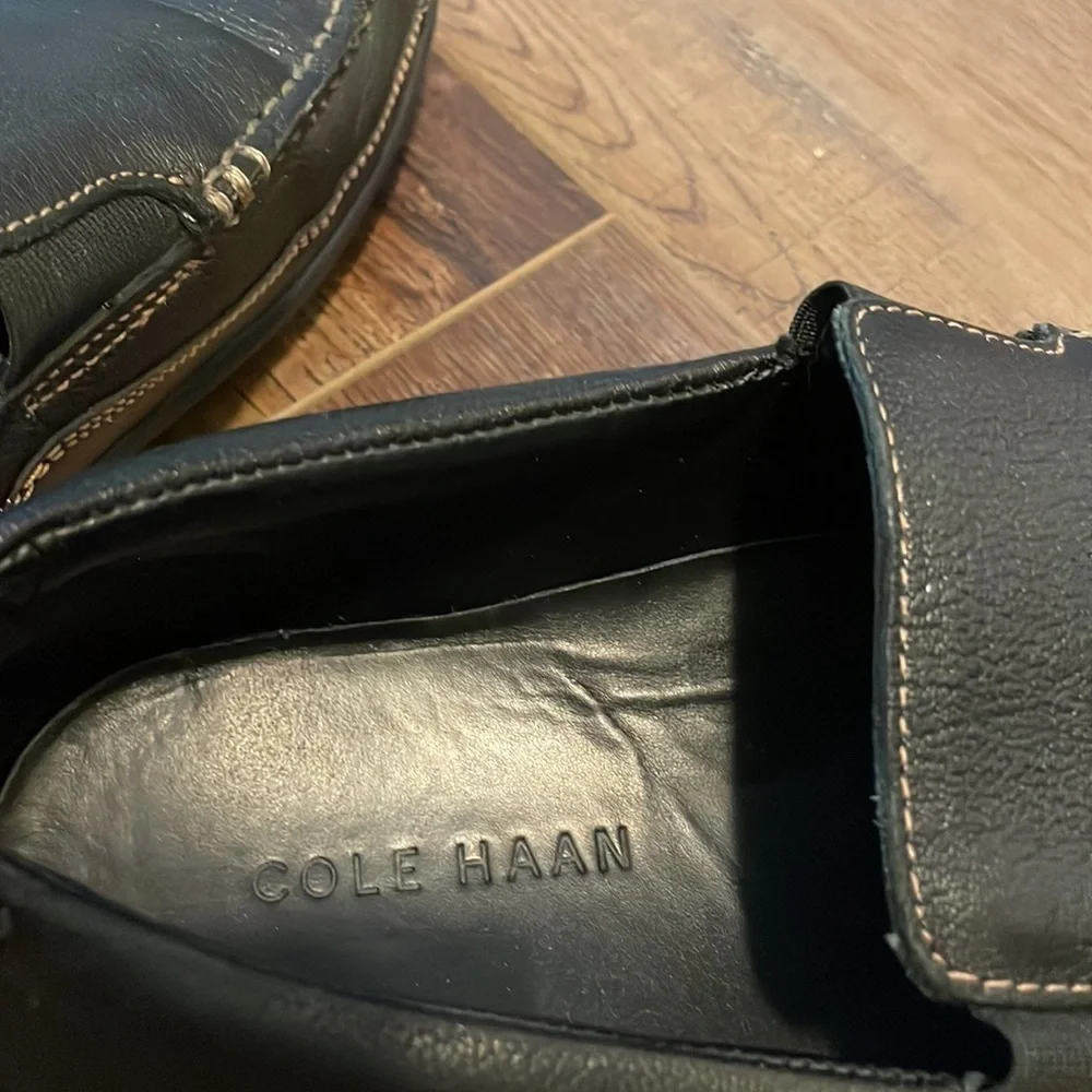 Cole Haan Mens Shoes‎ 8.5M Tucker Venetian Casual Slip On Loafer Black Leather
